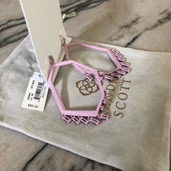 NWT Kendra Scott Matte Lilac Thomas Earrings - Picture 5 of 5